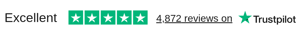 Trustpilot rating - Excellent